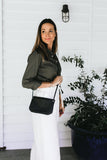 Mini Florence Linen Leather Crossbody Wallet