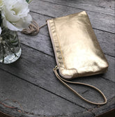 Berlin Gold Leather Clutch Wallet