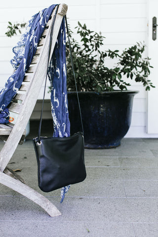 Florence French Navy Leather Crossbody -Sale