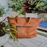 Toronto Caramel Leather Tote Bag - Sale