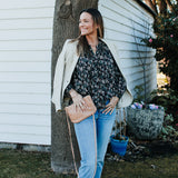 Mini Florence Blush Leather Crossbody Wallet