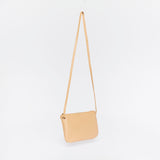 Mini Florence Latte Leather Crossbody Wallet