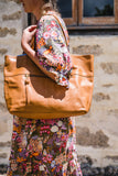 New York Army Leather Tote Bag