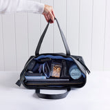 New York Black Leather Tote Bag