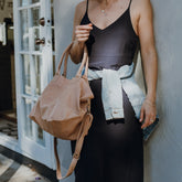 Paris Blush Leather Tote Bag