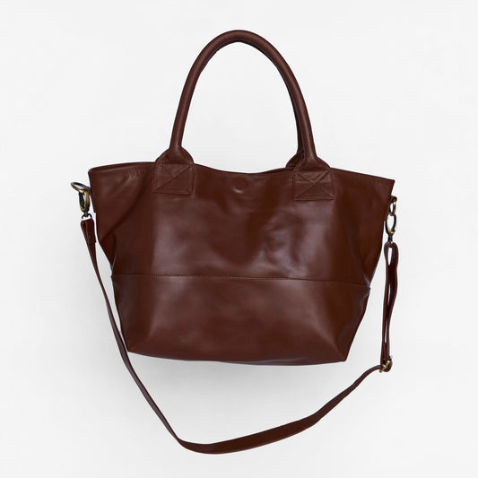 Paris Cocoa Leather Tote - Sale