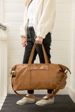 Sorrento Cognac Leather Weekender