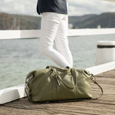 Sorrento Army Leather Weekender