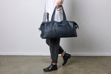 Sorrento French Navy Leather Weekender