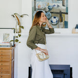 Mini Florence Gold Leather Crossbody Wallet