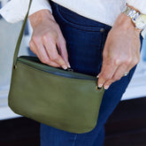Mini Florence Army Leather Crossbody Wallet