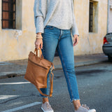 Rome Caramel Leather Tote Bag