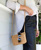 Mini Florence Nude Leather Crossbody Wallet