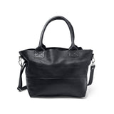 Paris French Navy Leather Tote Bag