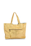 New York Gold Leather Tote Bag