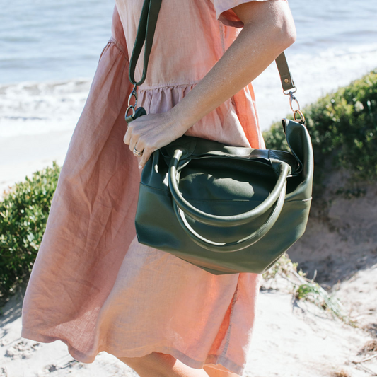 Paris Army Leather Tote Bag