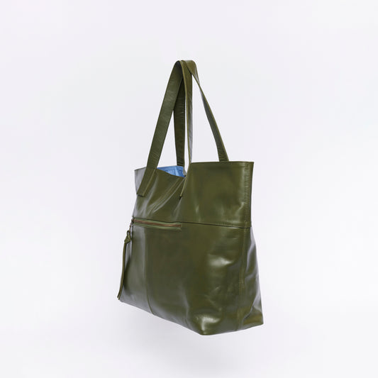 New York Army Leather Tote Bag