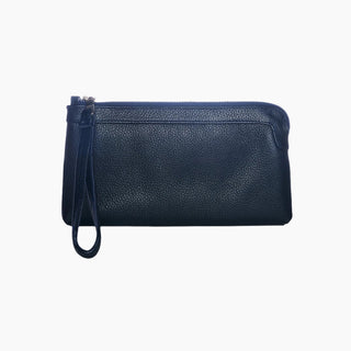 Berlin French Navy Leather Clutch Wallet