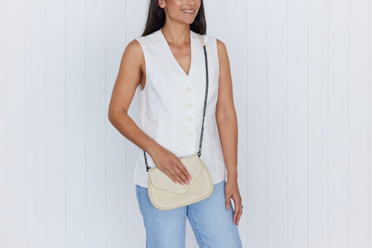 Coco Linen Crossbody Clutch