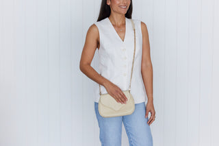 Coco Linen Crossbody Clutch