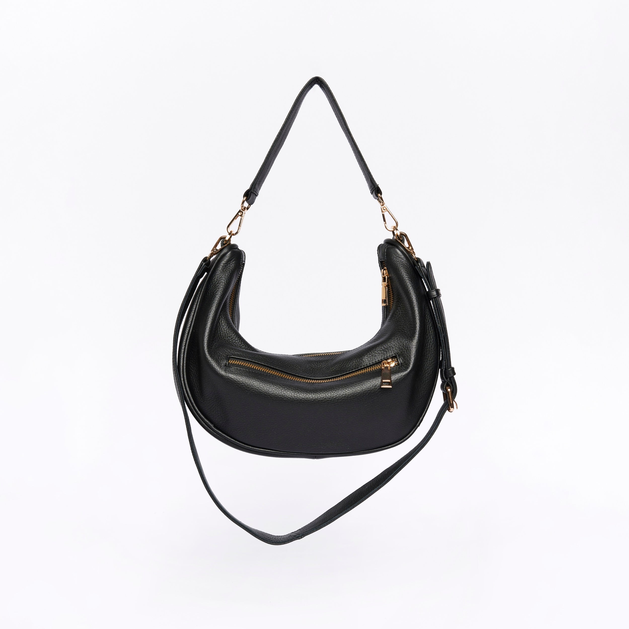 Luna Black Slouchy Crescent