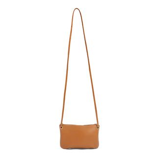 Mini Florence Caramel Leather Crossbody Wallet