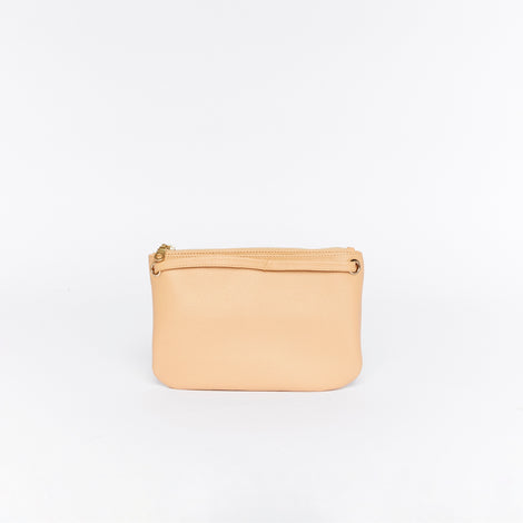 Mini Florence Latte Leather Crossbody Wallet