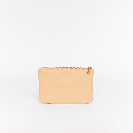 Mini Florence Latte Leather Crossbody Wallet