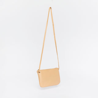 Mini Florence Latte Leather Crossbody Wallet