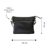 Mini Rome French Navy Leather Crossbody