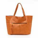 New York Caramel Leather Tote - Sale