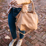 Paris Blush Leather Tote Bag