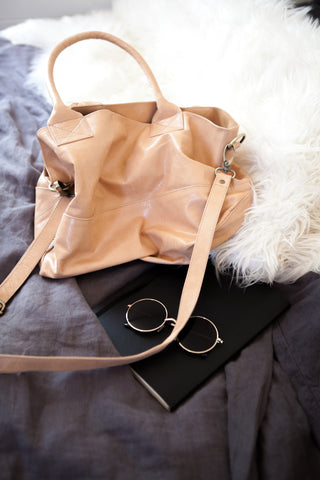 Paris Leather Tote - Blush