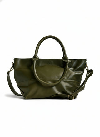 Paris Army Leather Tote Bag