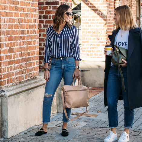 Rome Blush Leather Tote Bag