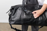 Sorrento Black Pebbled Leather Weekender