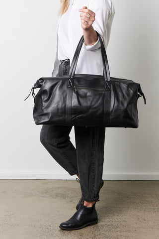 Sorrento Leather Weekender - Black