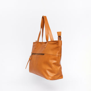 Toronto Caramel Leather Tote Bag