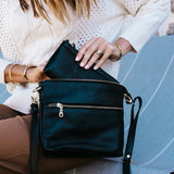 Mini Rome Black Leather Crossbody