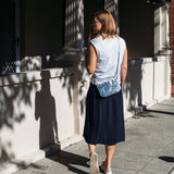 Mini Florence Silver Leather Crossbody Wallet