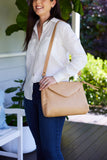 Singapore Nude Leather Crossbody Bag